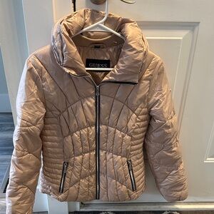 GUESS Women's Beige Puffer Jacket